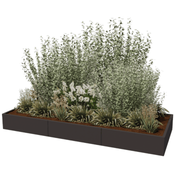 Jardinière en acier thermolaqué Texas xxl 300 x 120 cm