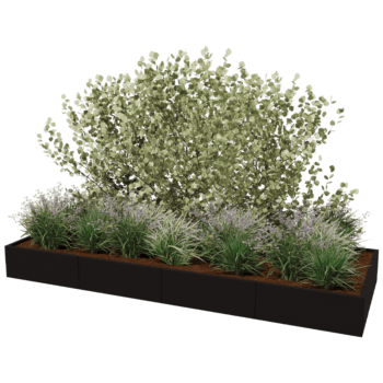 Jardinière en acier thermolaqué Texas xxl 320 x 120 cm
