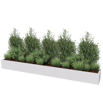 Bac à plantes en acier thermolaqué Texas xxl 320 x 40 cm