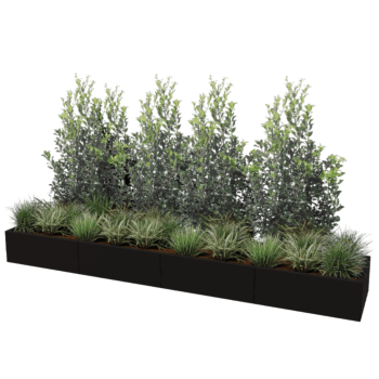 Jardinière en acier thermolaqué Texas xxl 320 x 60 cm