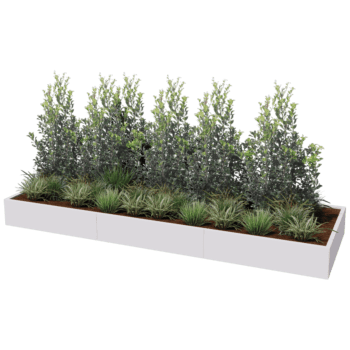 Jardinière en acier thermolaqué Texas xxl 360 x 120 cm