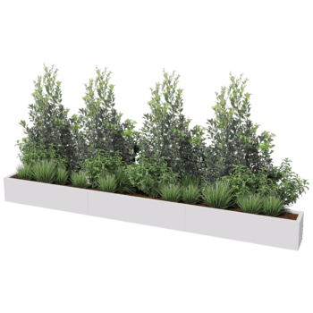 Jardinière en acier thermolaqué Texas xxl 360 x 30 cm