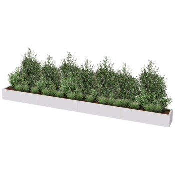 Jardinière en acier thermolaqué Texas xxl 480 x 40 cm