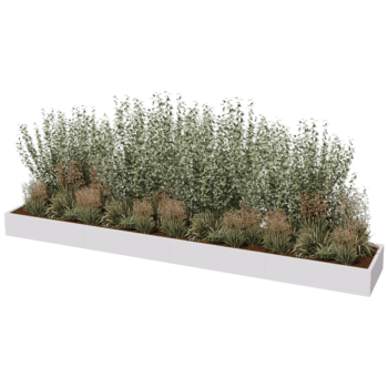 Jardinière en acier thermolaqué Texas xxl 480 x 80 cm