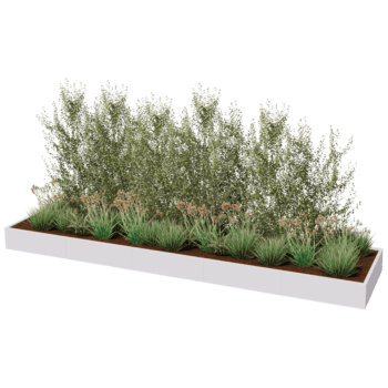 Jardinière en acier thermolaqué Texas xxl 500 x 120 cm