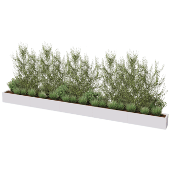 Jardinière en acier thermolaqué Texas xxl 500 x 30 cm