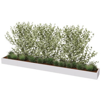 Jardinière en acier thermolaqué Texas xxl 500 x 60 cm