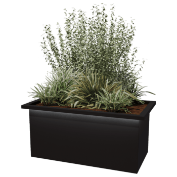 Bac à plantes en acier thermolaqué Alabama avec LED 100 x 50 x 50 cm