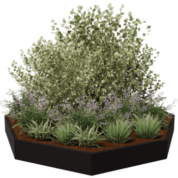 Jardinière en acier peint par poudrage Chicago 120