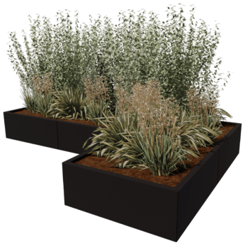 Bac à plantes en acier thermolaqué Kansas 80