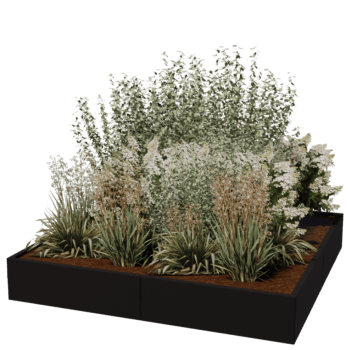 Bac à plantes en acier thermolaqué Miami xxl 200 x 200 cm