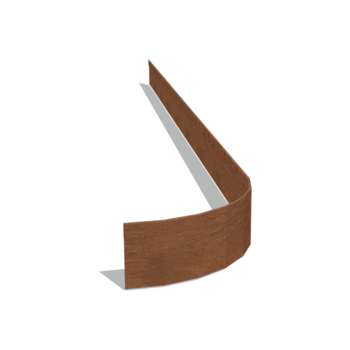 Bordure FLEX en acier corten à bord aplati 13 cm (longueur 240 cm)