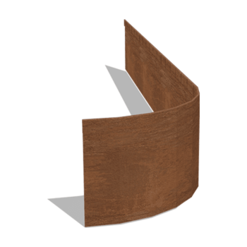 Bordure FLEX en acier corten à bord aplati 23 cm (longueur 150 cm)