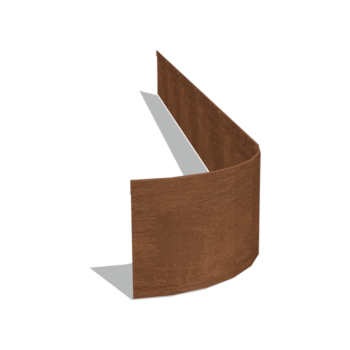 Bordure FLEX en acier corten à bord aplati 23 cm (longueur 240 cm)