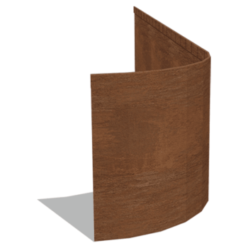 Bordure FLEX en acier corten à bord aplati 35 cm (longueur 150 cm)
