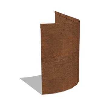 Bordure FLEX en acier corten à bord aplati 45 cm (longueur 150 cm)