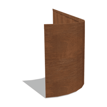 Bordure FLEX en acier corten à bord aplati 45 cm (longueur 240 cm)