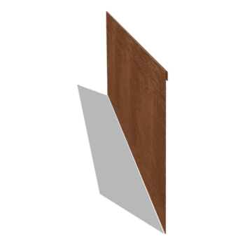 Bordure en acier corten à bord aplati 35 cm (longueur 150 cm)
