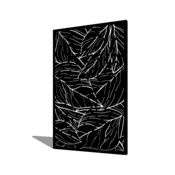 Panneau en acier thermolaqué feuilles 120 x 6 x 190 cm