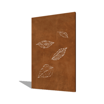 Panneau en acier corten feuilles tombantes 2 120 x 6 x 190 cm