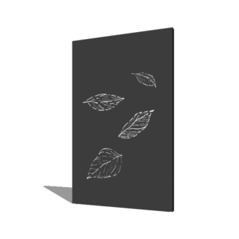 Panneau en acier thermolaqué feuilles tombantes 2 120 x 6 x 190 cm