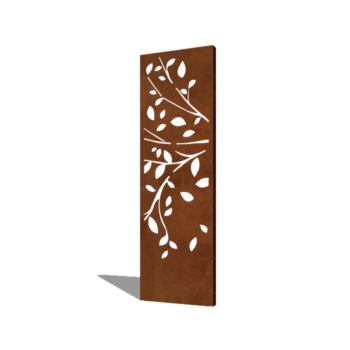 Panneau en acier corten arbre partie 2 60 x 6 x 190 cm