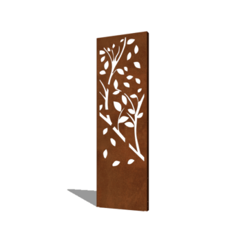 Panneau en acier corten arbre partie 4 60 x 6 x 190 cm