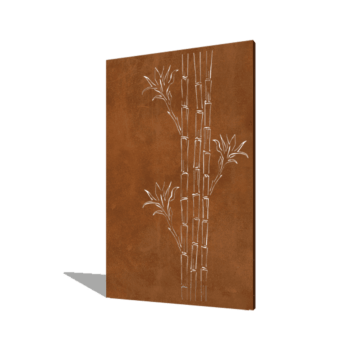 Panneau en acier corten bambou 120 x 6 x 190 cm