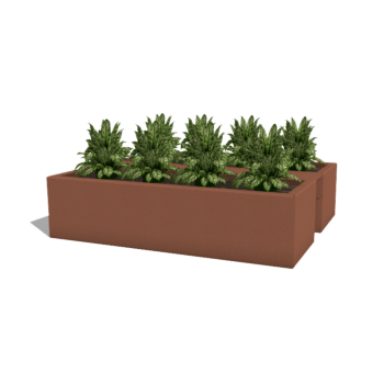Bac à plantes de balcon en acier thermolaqué 60 cm
