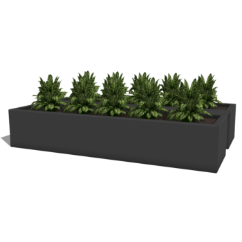 Bac à plantes de balcon en acier thermolaqué 80 cm
