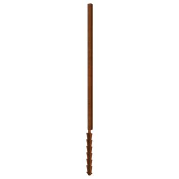 Poteau d'angle en acier corten avec piquet de terre 190 x 6 x 3 cm