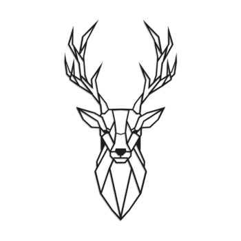 Décoration murale en métal Deer 1.0