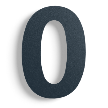 Numéro de maison en acier inoxydable noir 0 - 15 cm