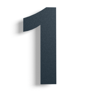 Numéro de maison en acier inoxydable noir 1 - 15 cm