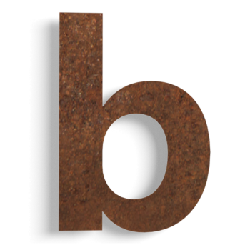 Numéro de maison en acier corten b – 43,1 cm