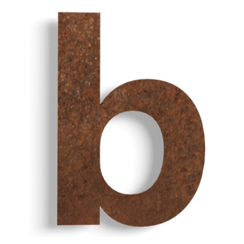 Numéro de maison en acier corten b - 43,1 cm