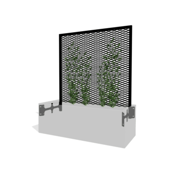 Support pour plantes grimpantes noir pour jardinière 120 x 40 cm