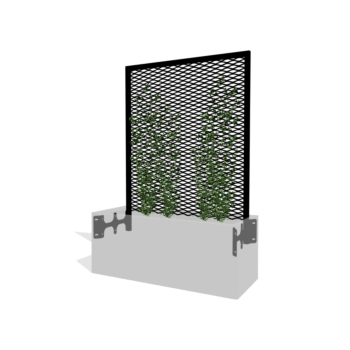 Support pour plantes grimpantes noir pour jardinière 100 x 50 cm
