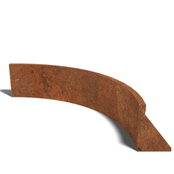 Paroi de soutènement en acier corten courbe intérieure 100 x 100 cm (hauteur 30 cm)