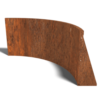 Courbe intérieure en acier corten 100 x 100 cm (hauteur 60 cm)