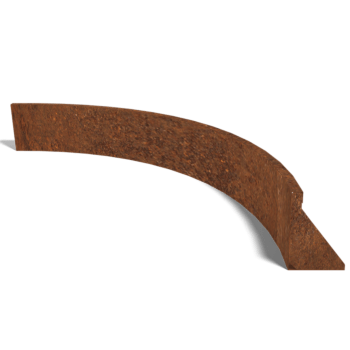 Paroi de soutènement en acier corten courbe intérieure 150 x 150 cm (hauteur 30 cm)