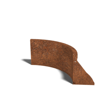 Paroi de soutènement en acier corten courbe intérieure 50 x 50 cm (hauteur 30 cm)