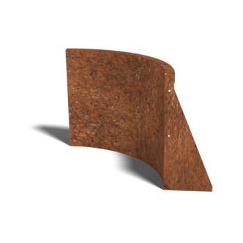 Paroi de soutènement en acier corten courbe intérieure 50 x 50 cm (hauteur 50 cm)