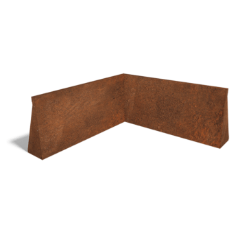 Paroi de soutènement en acier corten angle intérieur 100 x 100 cm (hauteur 50 cm)