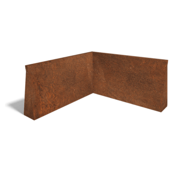 Paroi de soutènement en acier corten angle intérieur 100 x 100 cm (hauteur 60 cm)