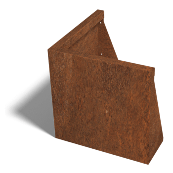 Paroi de soutènement en acier corten angle extérieur 50 x 50 cm (hauteur 50 cm)