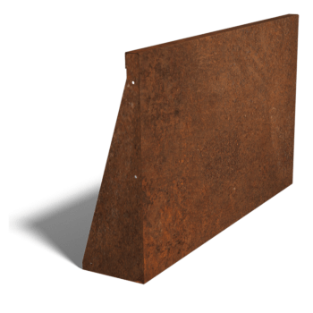 Mur de soutènement en acier corten droit 100 cm (hauteur 60 cm)