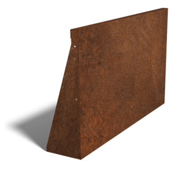 Paroi de soutènement en acier corten droite 100 cm (hauteur 60 cm)