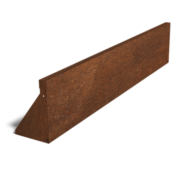 Paroi de soutènement en acier corten droite 150 cm (hauteur 30 cm)