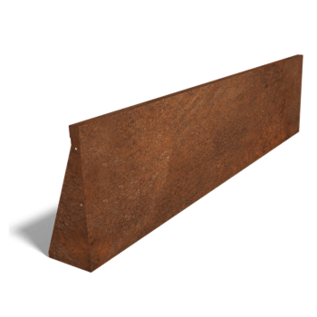 Paroi de soutènement en acier corten droite 200 cm (hauteur 50 cm)